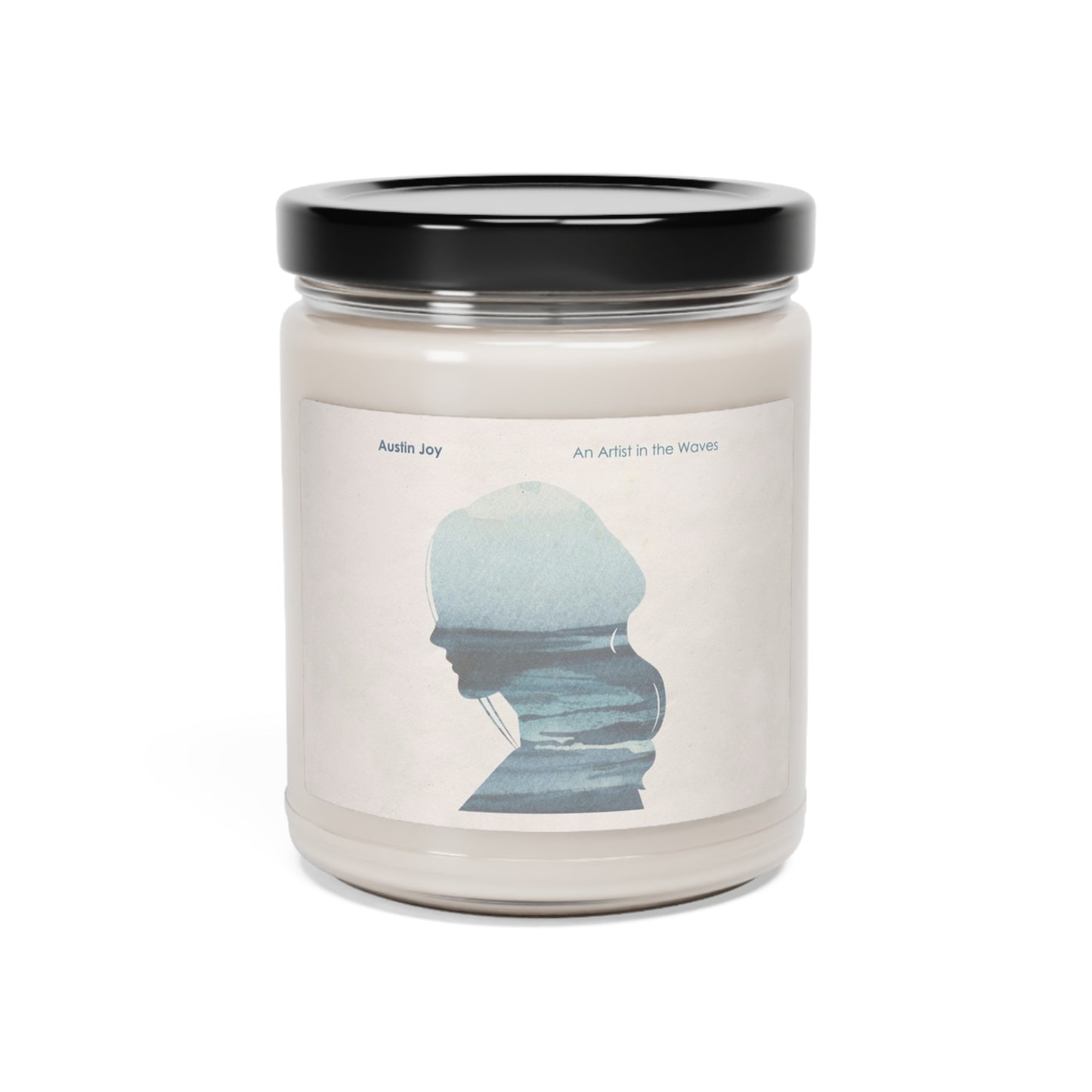 Austin Joy - An Artist in the Waves Album Cover - Sea Salt & Orchid Scented Soy Candle, 9oz