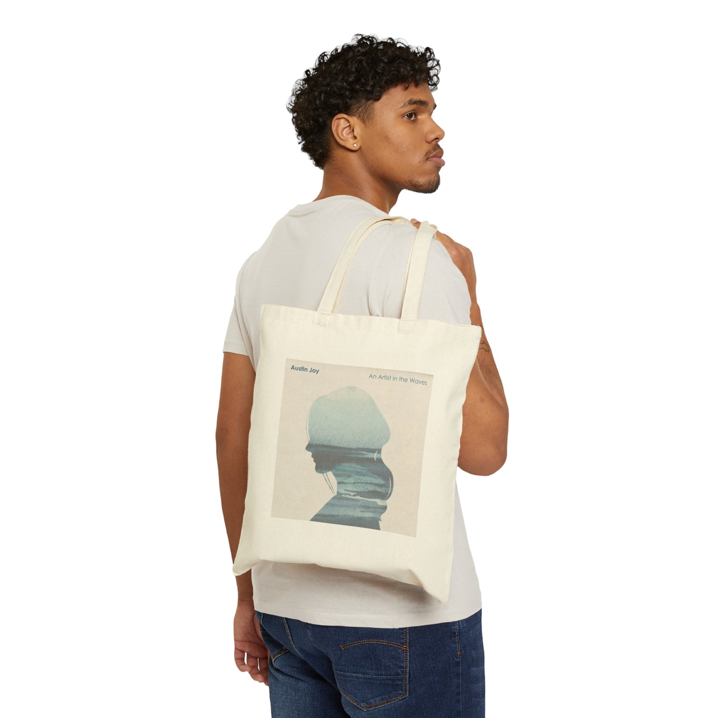 Austin Joy - An Artist in the Waves Album Cover - Cotton Canvas Tote Bag